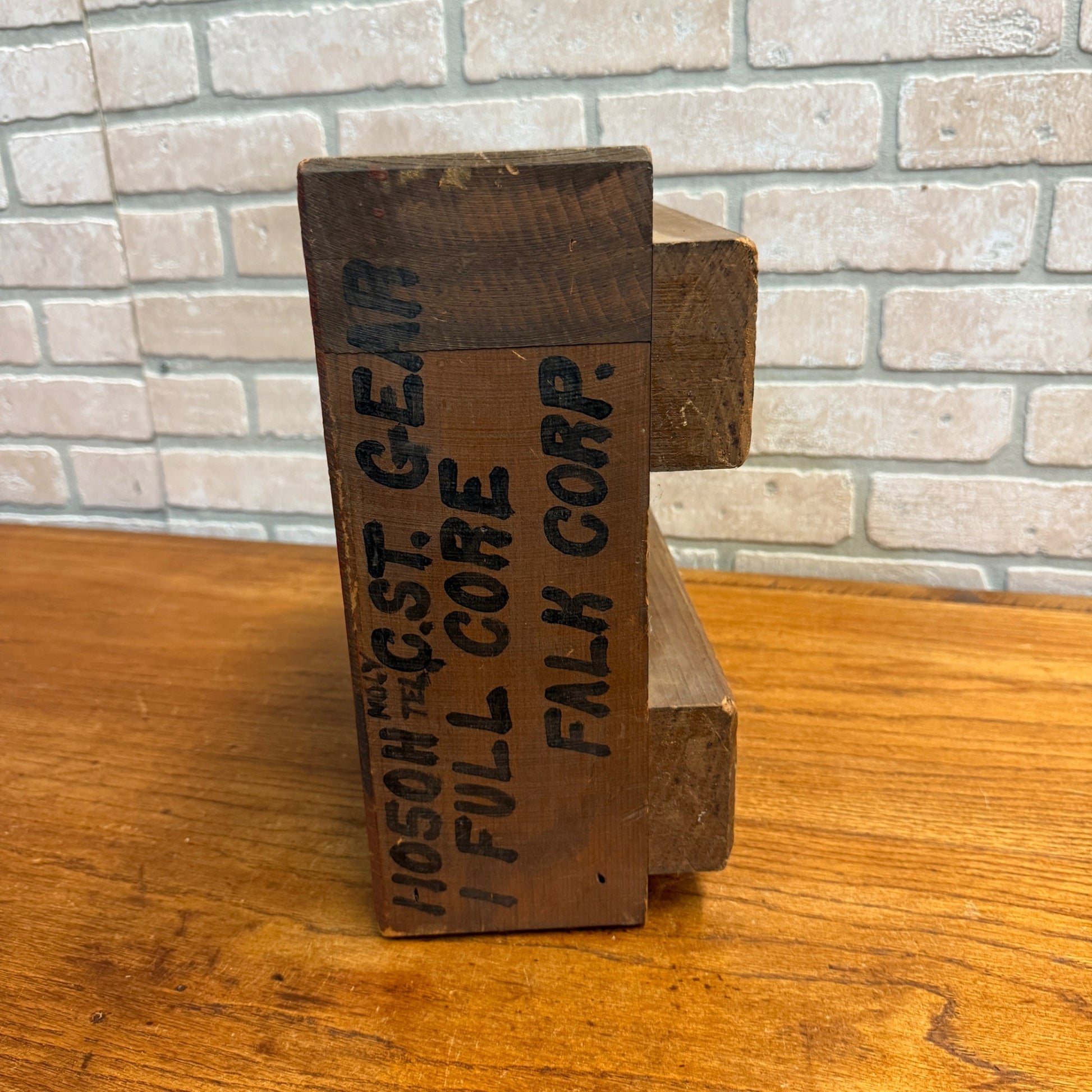 Antique Vintage Industrial Wooden Factory Casting Sand Mold Falk Corp. Milwaukee