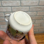 Neat Victorian Children Playing Soccer Pink Painted Scene Tea Cup Saucer