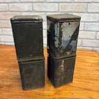 Lot of (4) 1900s Apothecary Seed Phenix Herb Can Druggist Storage Metal Bins Empty