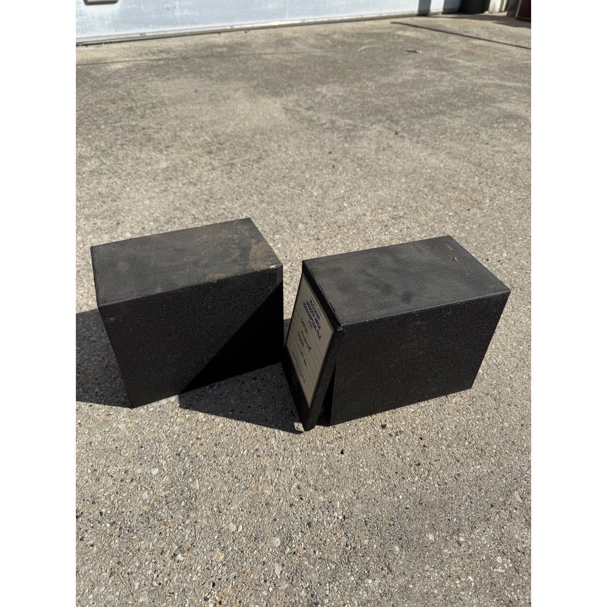 Vintage Pair 70s Pharmacy Prescription File Box McCracken Lg Size Apothecary Decor