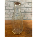 Vintage Boulevard Dairy Marinette WI Wis Milk Bottle One Quart Wisconsin Embossed