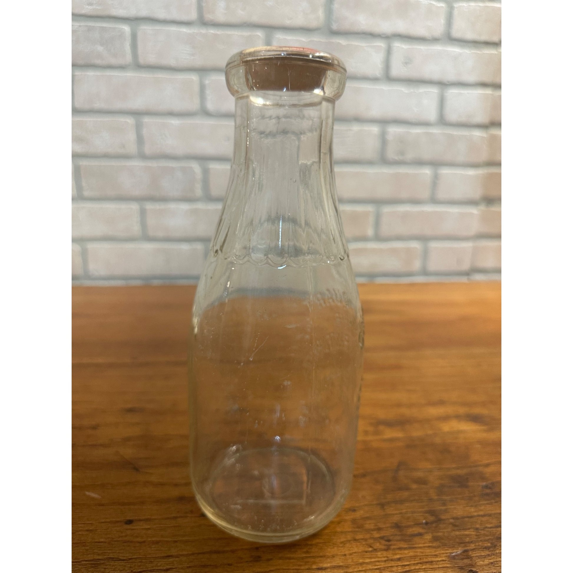 Vintage Boulevard Dairy Marinette WI Wis Milk Bottle One Quart Wisconsin Embossed