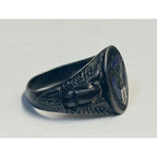 Vintage 32nd Infantry Division US Army Sterling Ring Sz 9.75" Enamel -- 9.61g