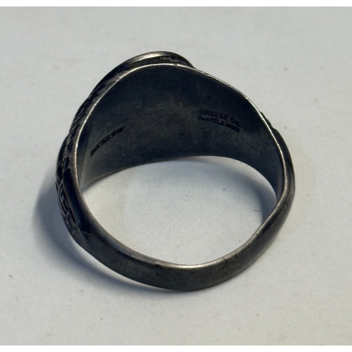 Vintage 32nd Infantry Division US Army Sterling Ring Sz 9.75" Enamel -- 9.61g
