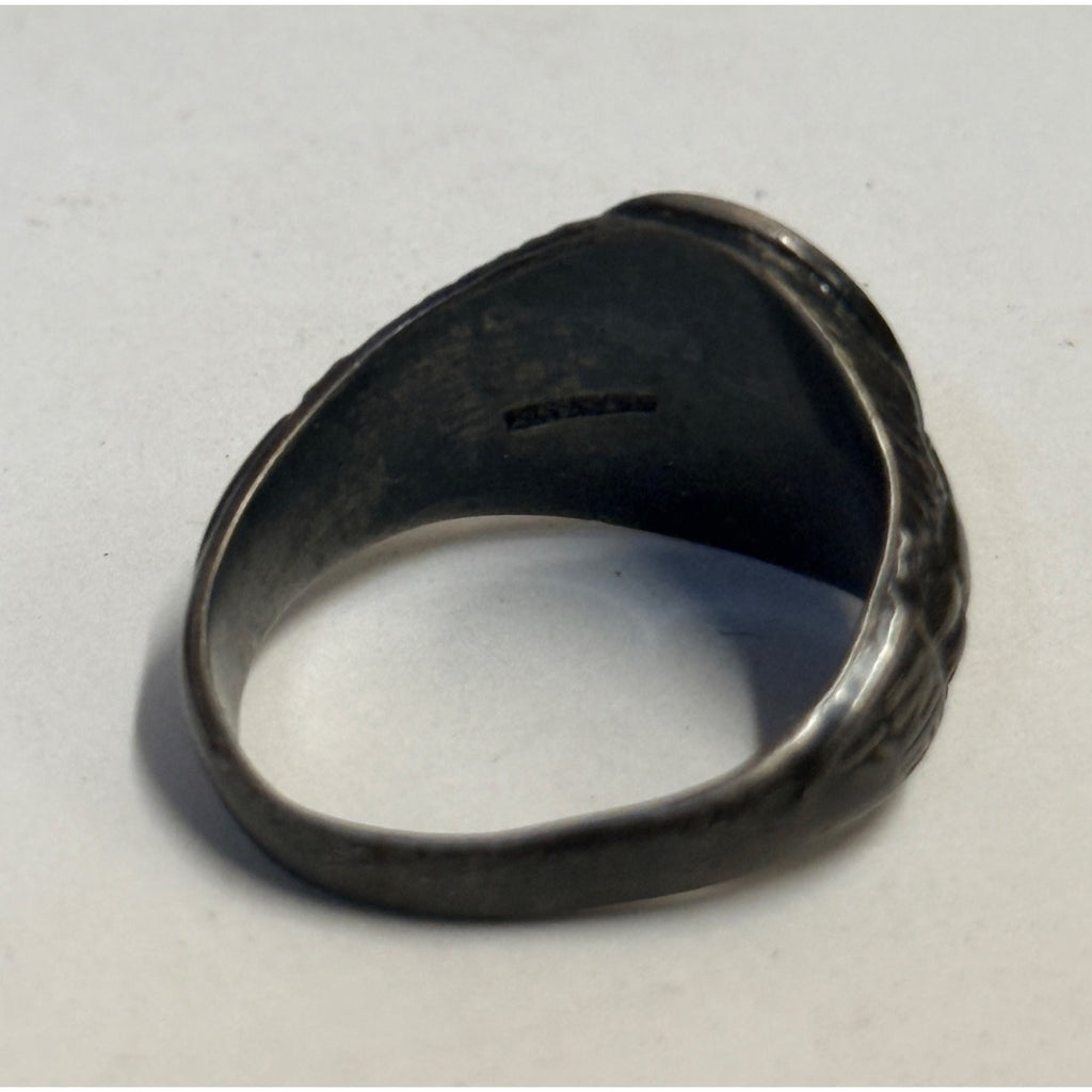 Vintage 32nd Infantry Division US Army Sterling Ring Sz 9.75" Enamel -- 9.61g