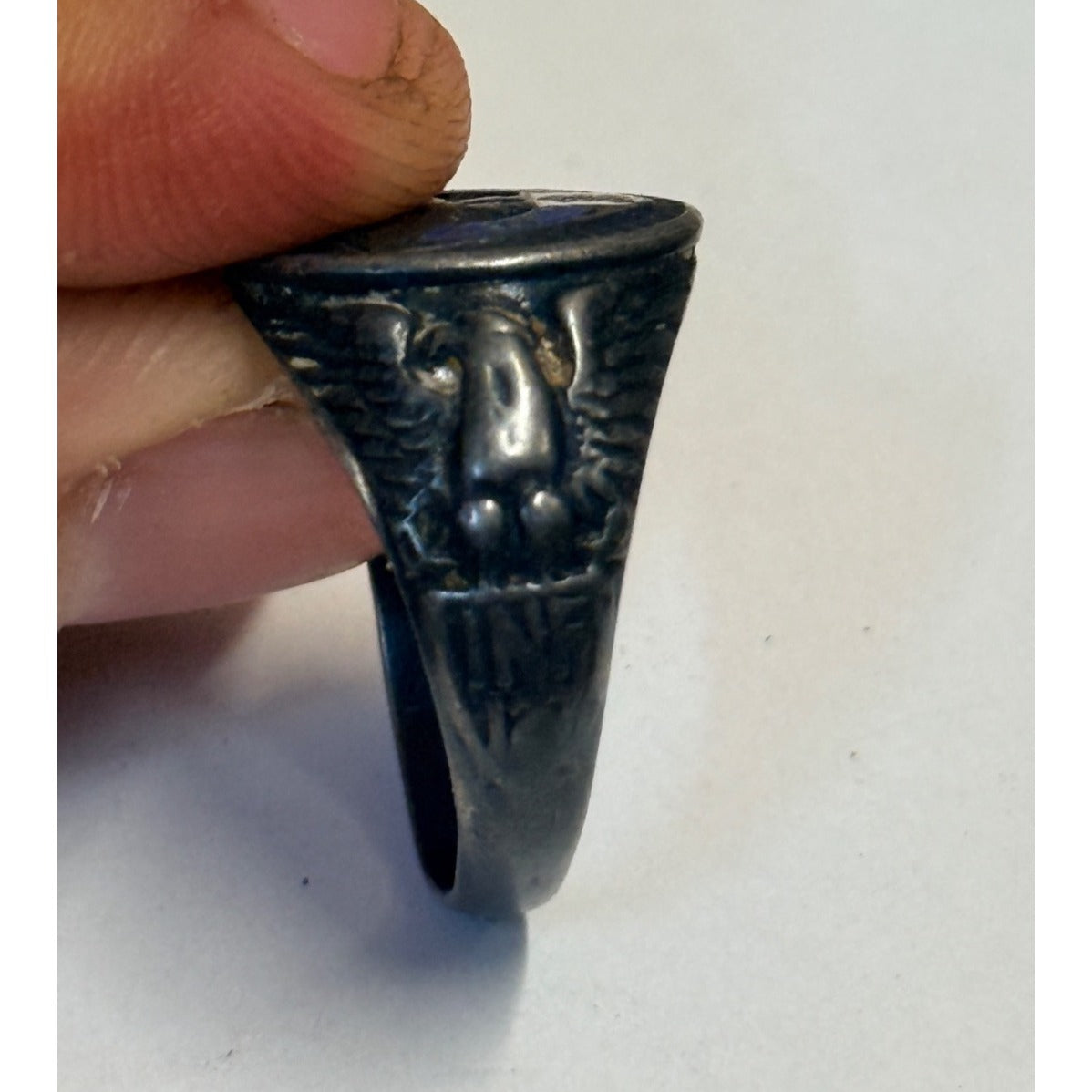 Vintage 32nd Infantry Division US Army Sterling Ring Sz 9.75" Enamel -- 9.61g