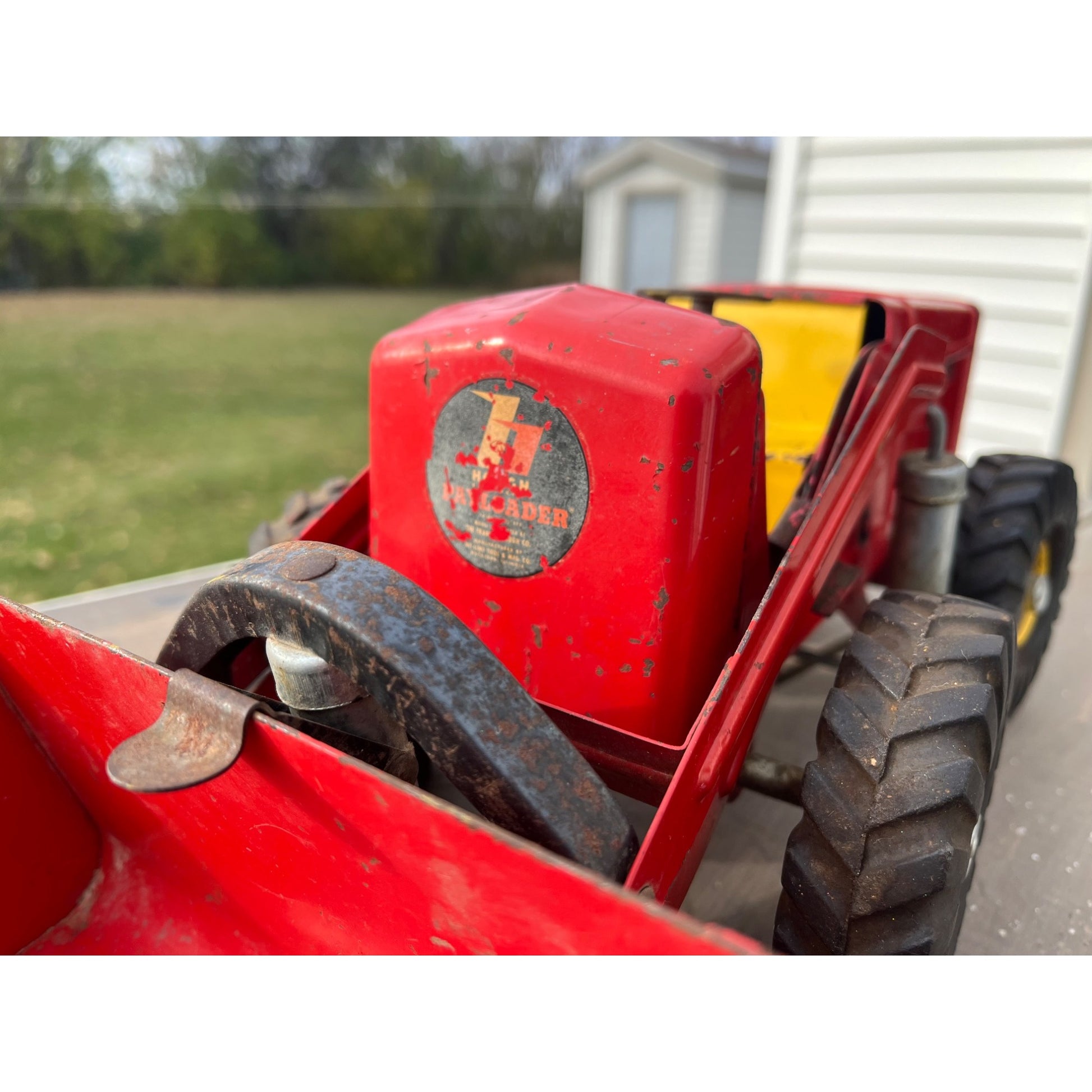 Vintage 1950s Vintage Nylint Hough Hydraulic Payloader #1600 Pressed Steel