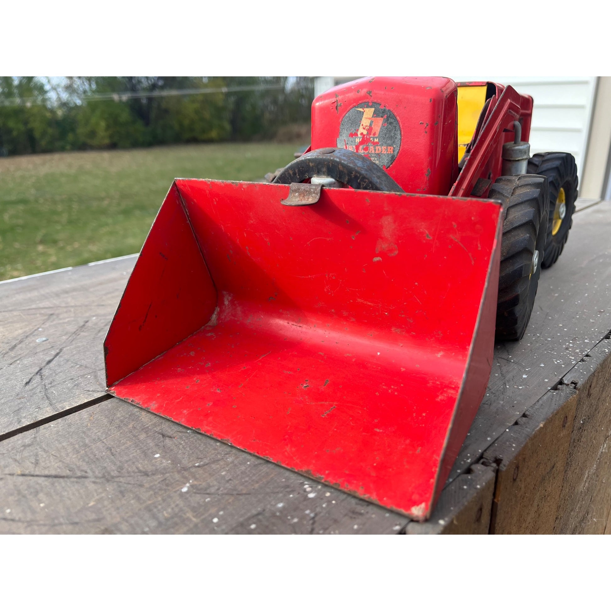 Vintage 1950s Vintage Nylint Hough Hydraulic Payloader #1600 Pressed Steel