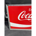 Vintage 1960s Coca Cola Large Metal Advertising Sign 5ft Coke Soda