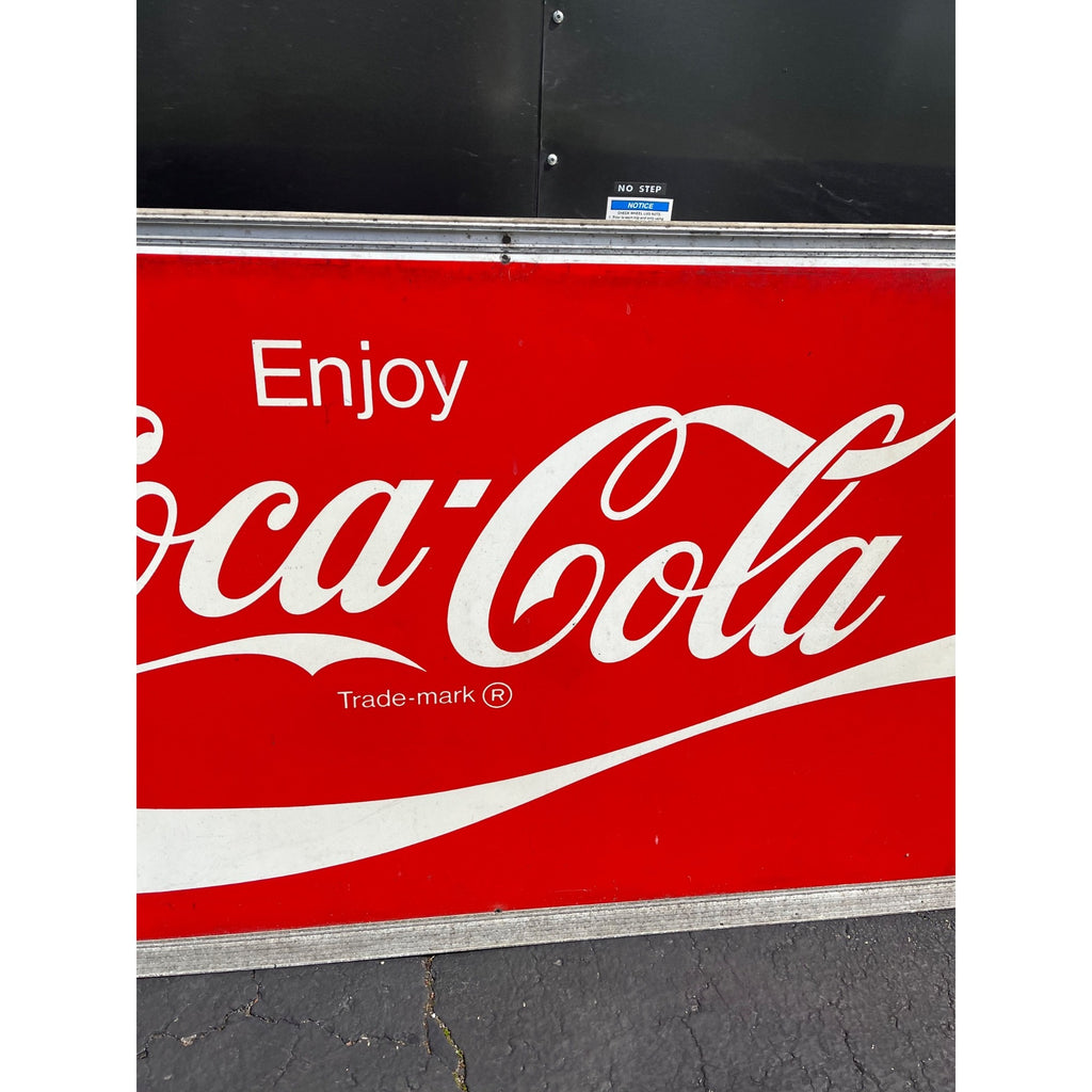 Vintage 1960s Coca Cola Large Metal Advertising Sign 5ft Coke Soda