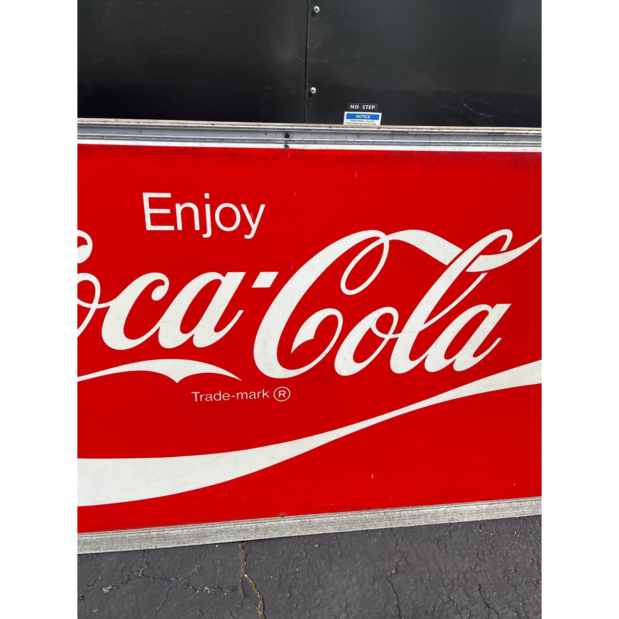 Vintage 1960s Coca Cola Large Metal Advertising Sign 5ft Coke Soda
