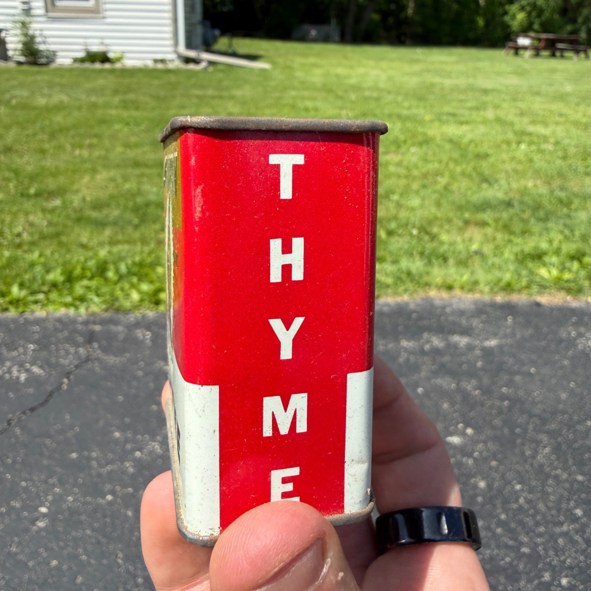 Vintage Spartan Thyme Tin Kitchen Decor 1960s Halloween