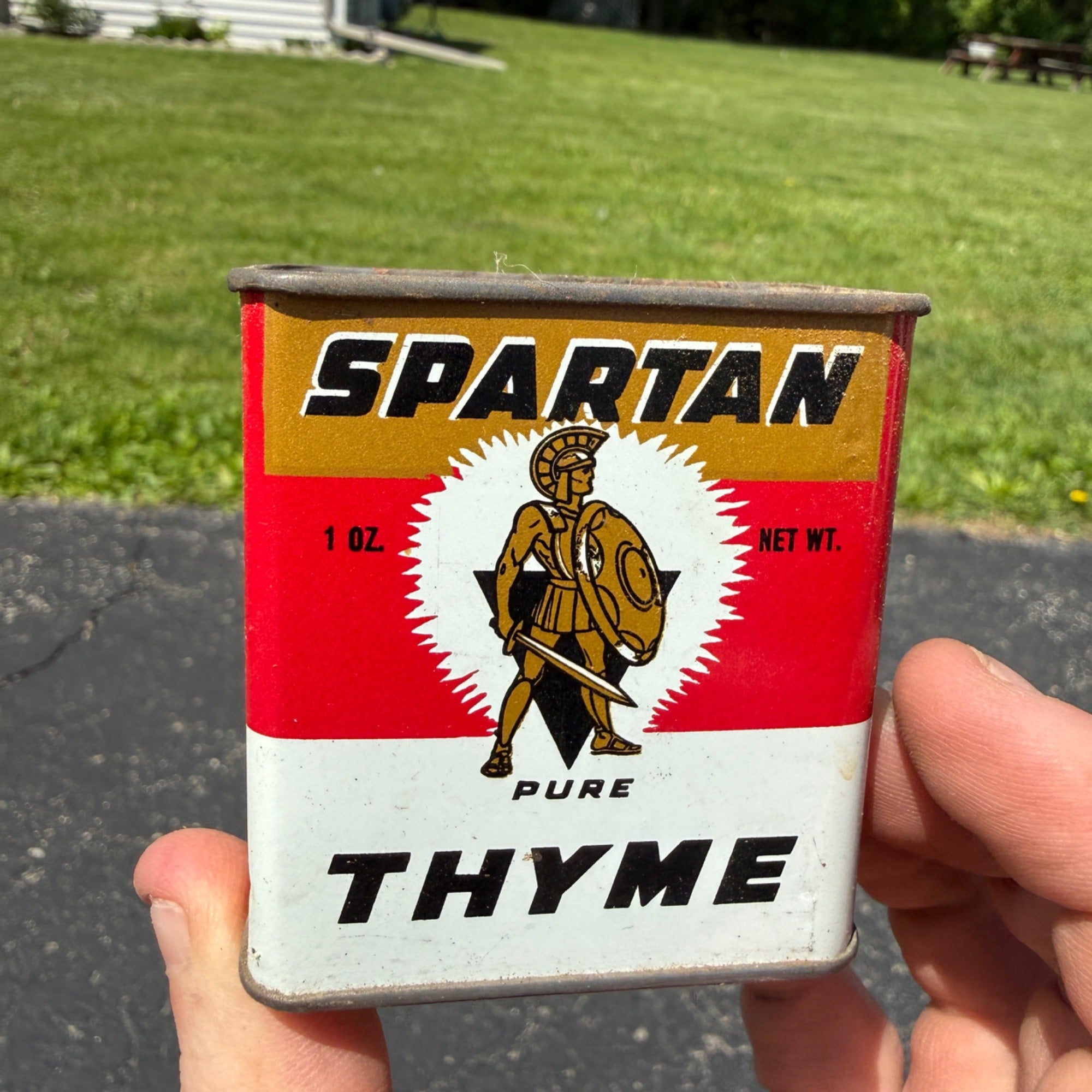 Vintage Spartan Thyme Tin Kitchen Decor 1960s Halloween