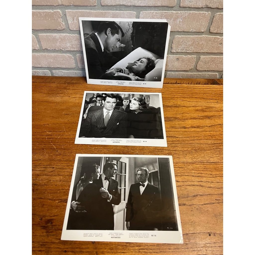 Original Movie Film Photo Stills Lot  Cary Grant Ingrid Bergman Alfred Hitchcock