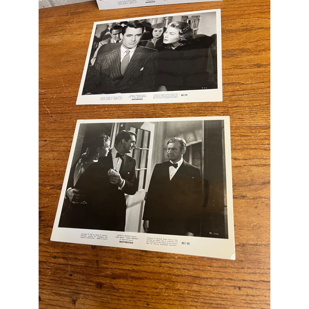 Original Movie Film Photo Stills Lot  Cary Grant Ingrid Bergman Alfred Hitchcock