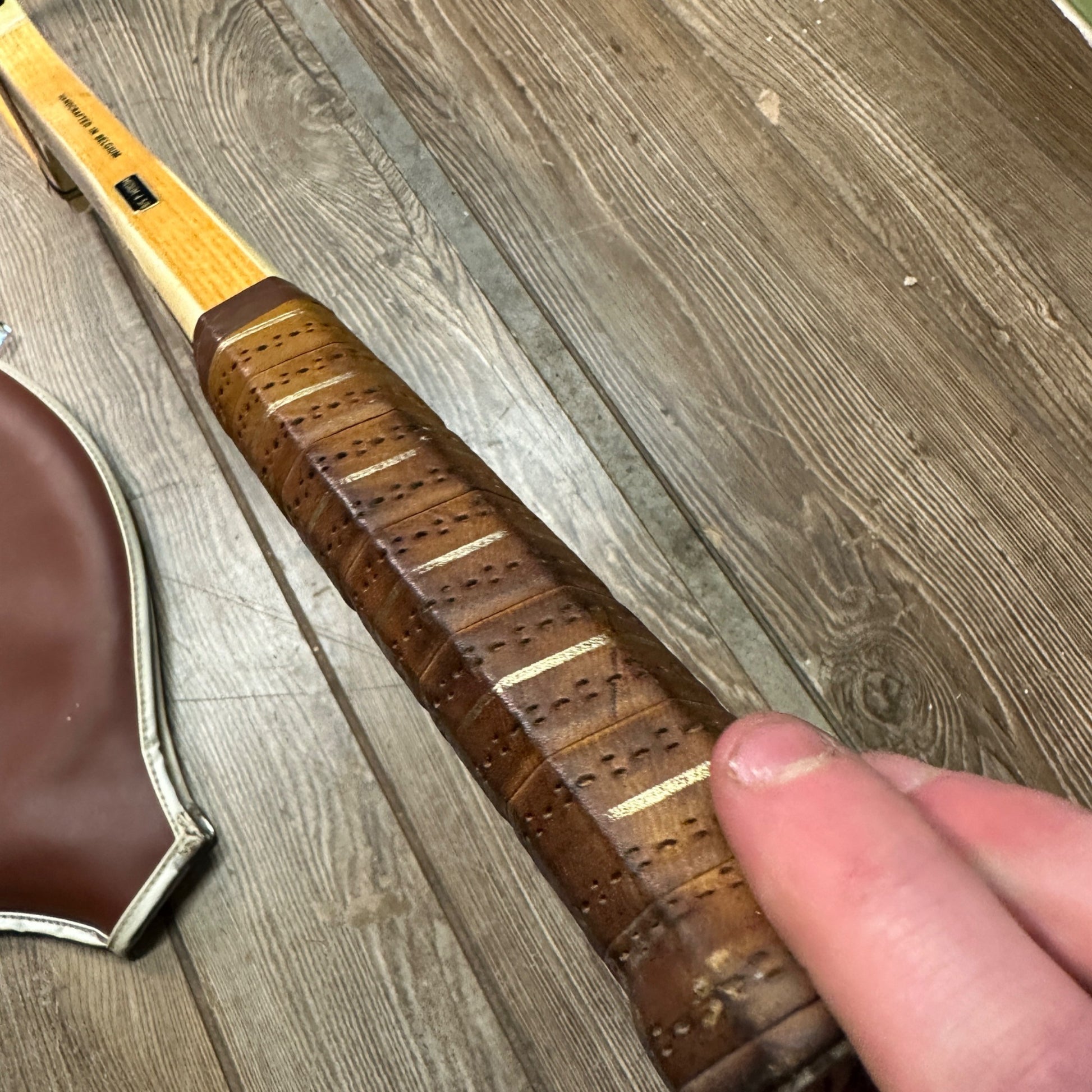 Vintage Spalding Pancho Gonzales Autograph Wood Tennis Racquet 1960s w/ Cover