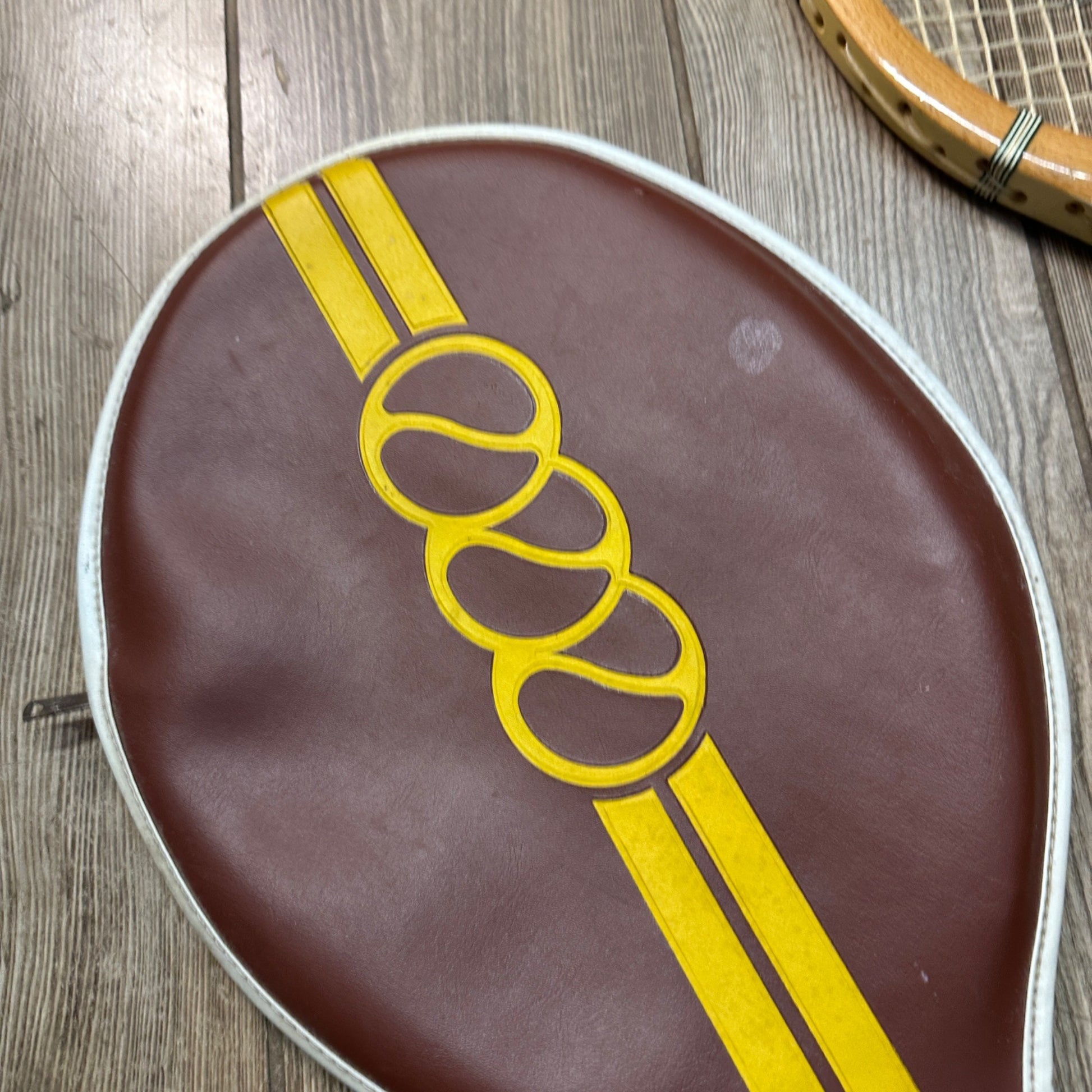 Vintage Spalding Pancho Gonzales Autograph Wood Tennis Racquet 1960s w/ Cover