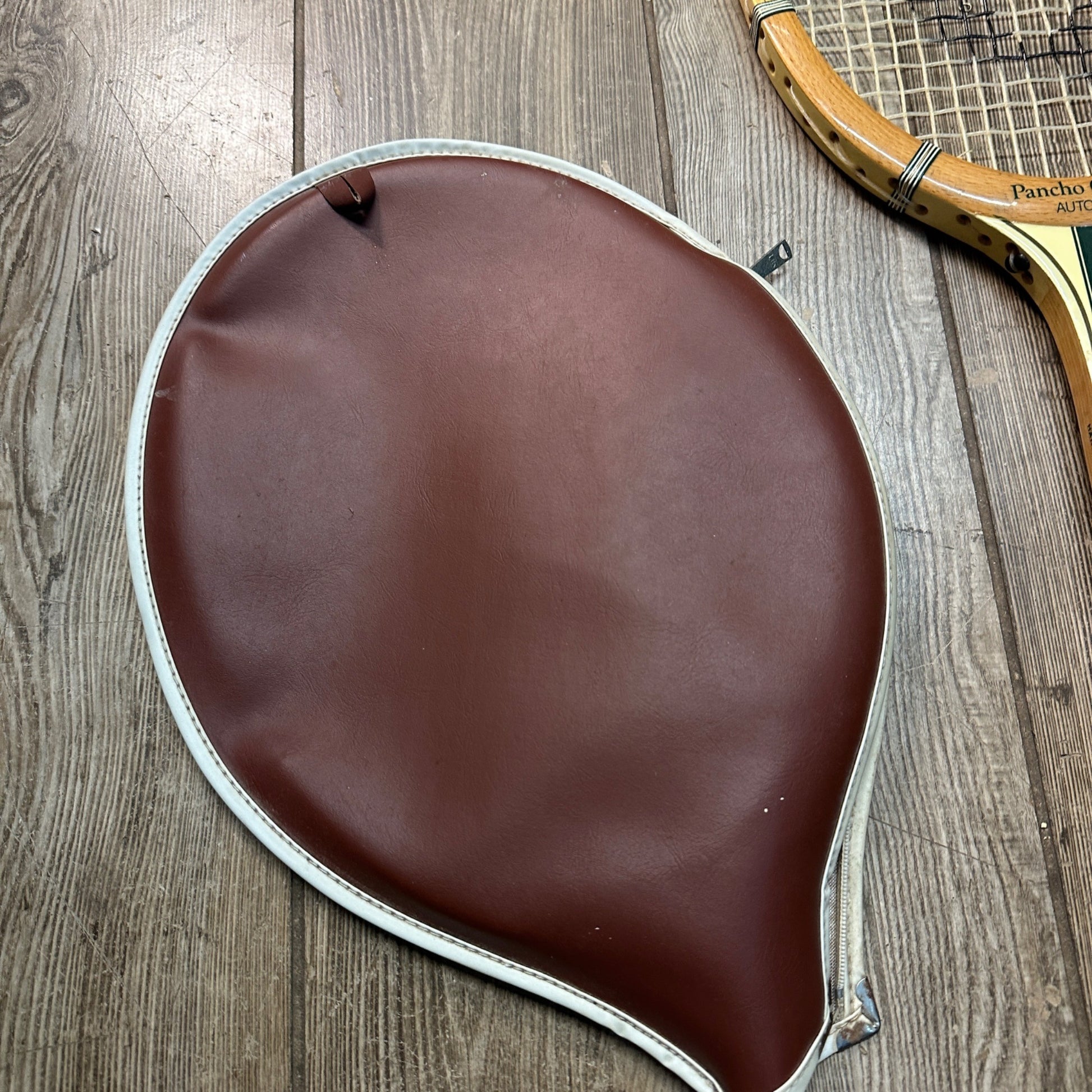 Vintage Spalding Pancho Gonzales Autograph Wood Tennis Racquet 1960s w/ Cover