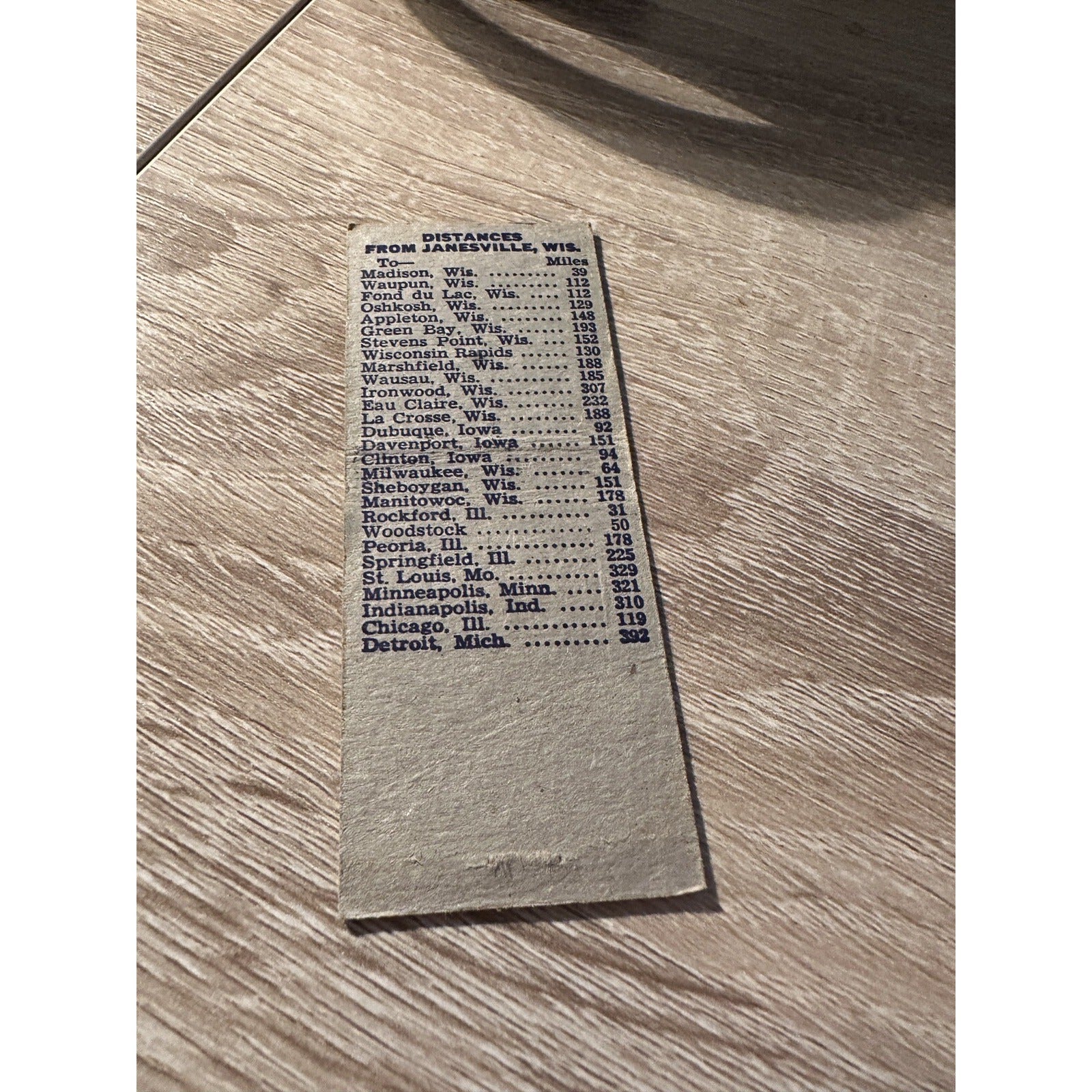 Vintage Hoesly Standard Service Janesville Wis  Advertising Matchbook