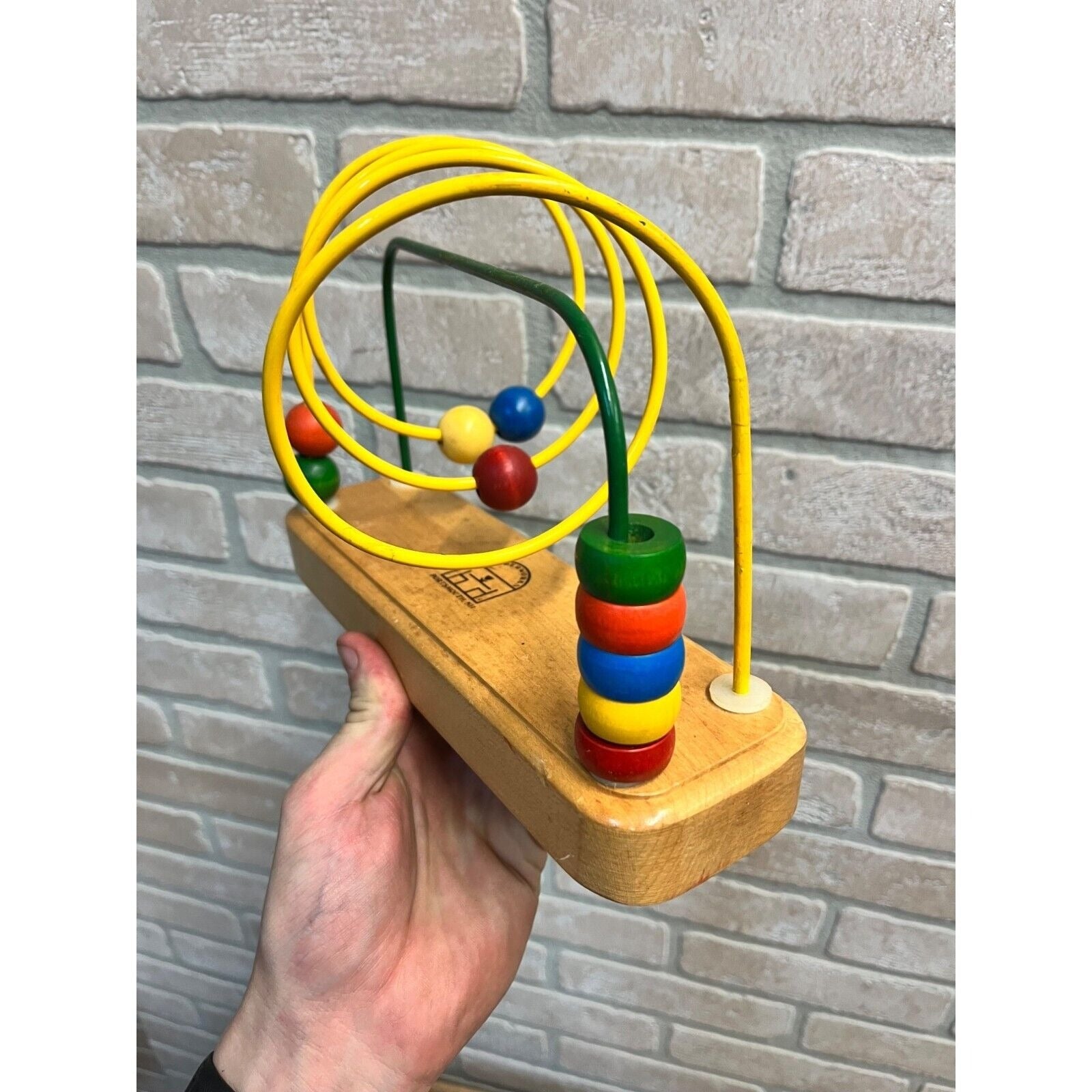 Vintage Kinderworks Bead Toy Game Rollercoaster Maze Office Children's Puzzle