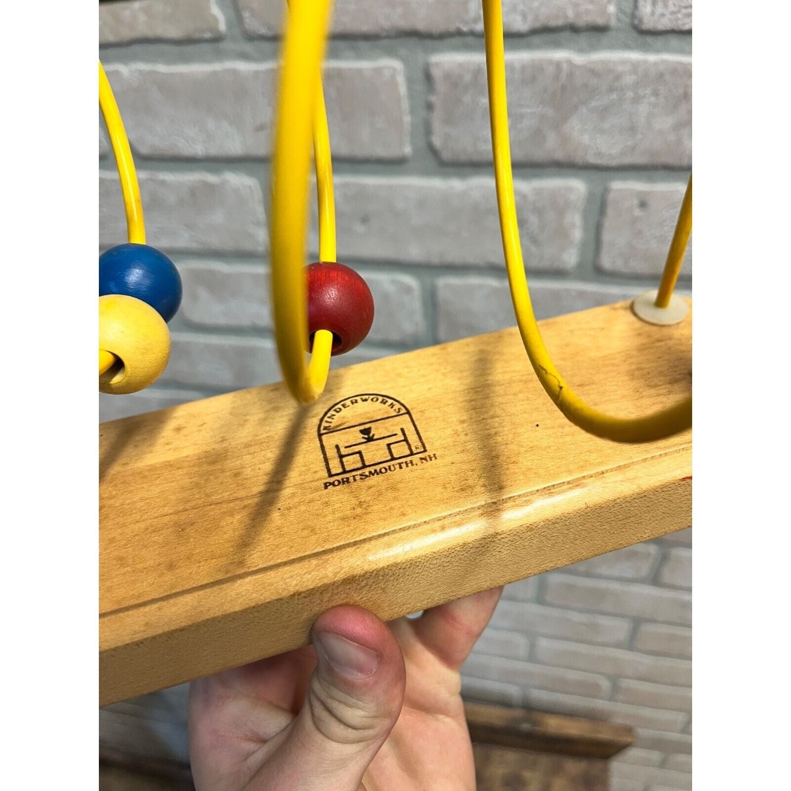 Vintage Kinderworks Bead Toy Game Rollercoaster Maze Office Children's Puzzle