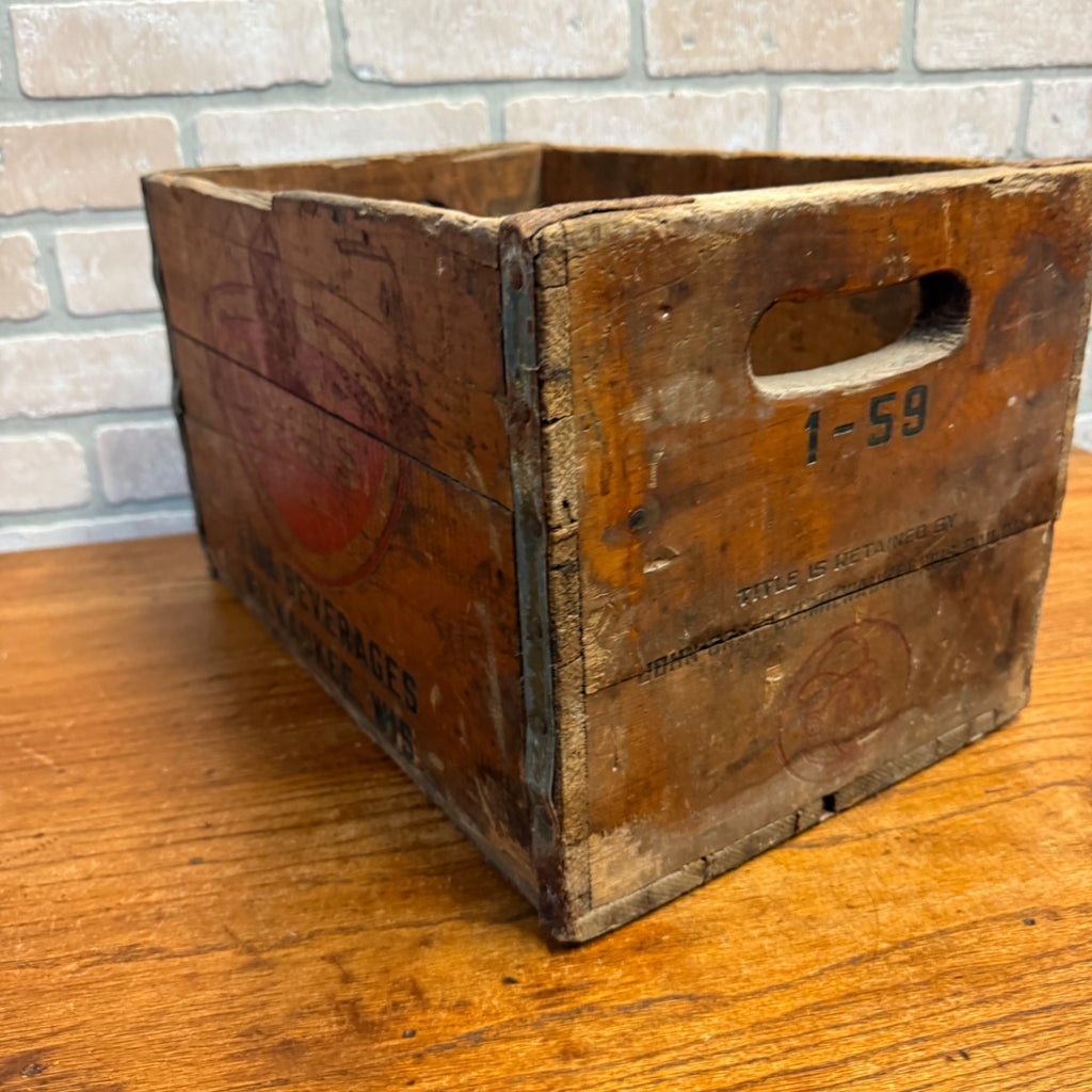 Vintage GRAF'S Fine Beverages Wood Soda Case Crate Milwaukee Wis Root Beer