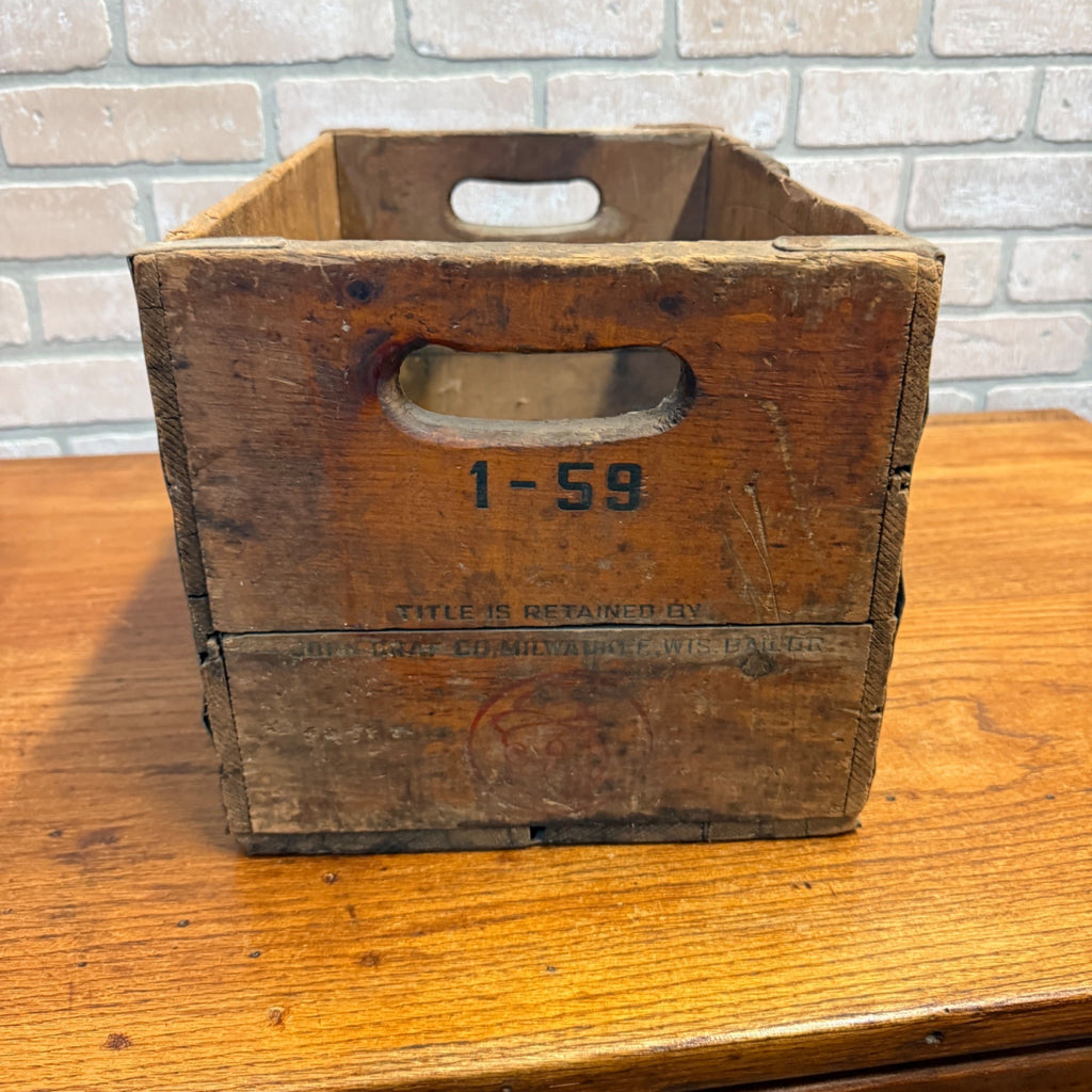 Vintage GRAF'S Fine Beverages Wood Soda Case Crate Milwaukee Wis Root Beer