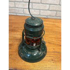 Vintage Dietz No 40. Milwaukee Gas Light Co Amber Traffic Railroad Lantern Green