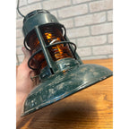 Vintage Dietz No 40. Milwaukee Gas Light Co Amber Traffic Railroad Lantern Green