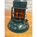 Vintage Dietz No 40. Milwaukee Gas Light Co Amber Traffic Railroad Lantern Green