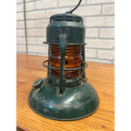 Vintage Dietz No 40. Milwaukee Gas Light Co Amber Traffic Railroad Lantern Green