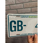 Vintage Metal License Plate Grand Bahama Freeport/Lucaya Vintage Speed Week '84 GB- 4