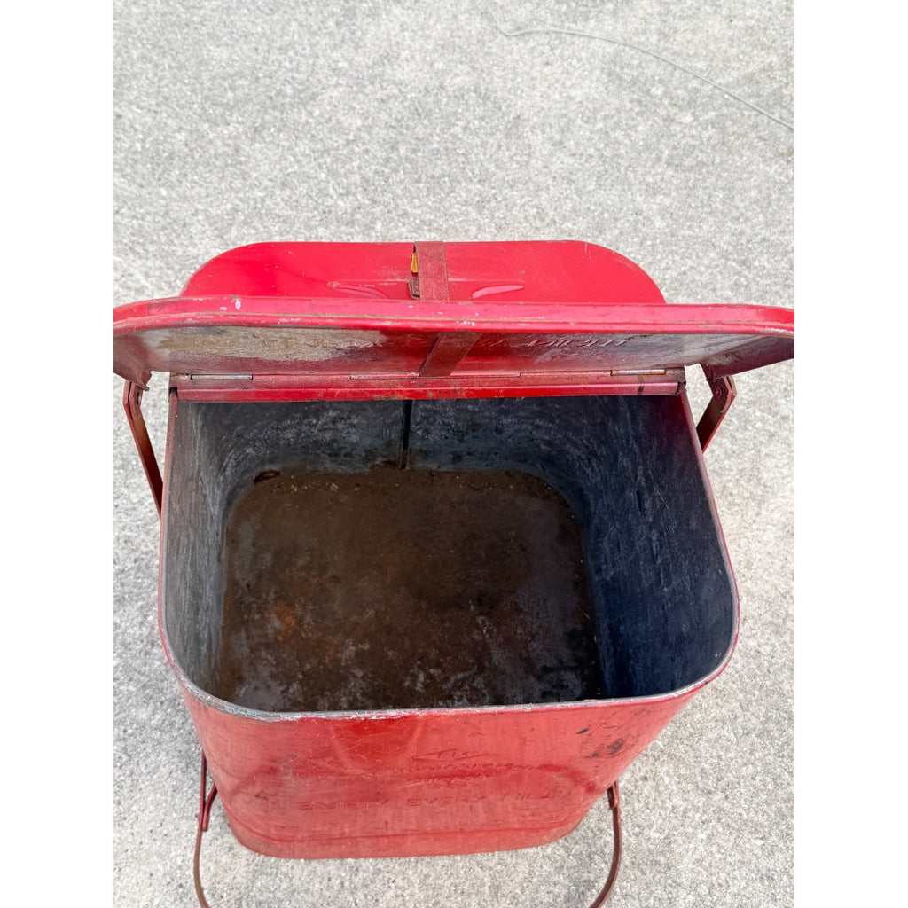 Vintage Underwriters Laboratories Oily Rags Waste Can--Foot Pedal