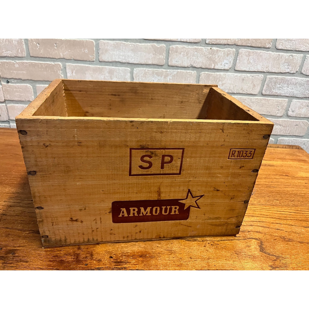 Vintage Armour Star Roast Beef SP Advertising Wooden Box Crate Chicago IL