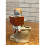 Vintage How To Make Love Kewpie On Toilet Ceramic Match Holder Figure Japan