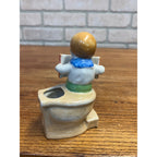 Vintage How To Make Love Kewpie On Toilet Ceramic Match Holder Figure Japan