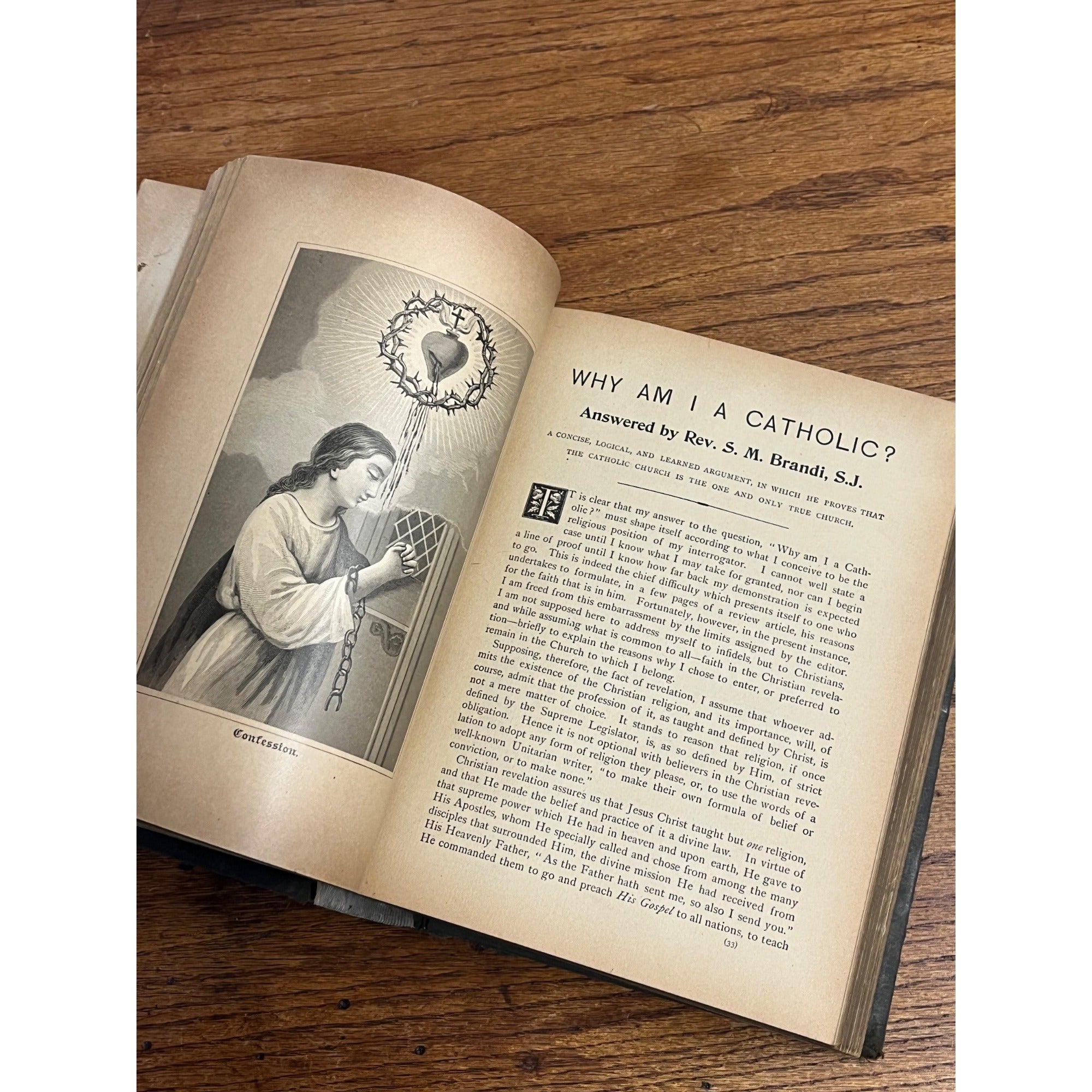 Antique 1895 Catholic Miscellany book New York Murphy & McCarthy - Freemasonry