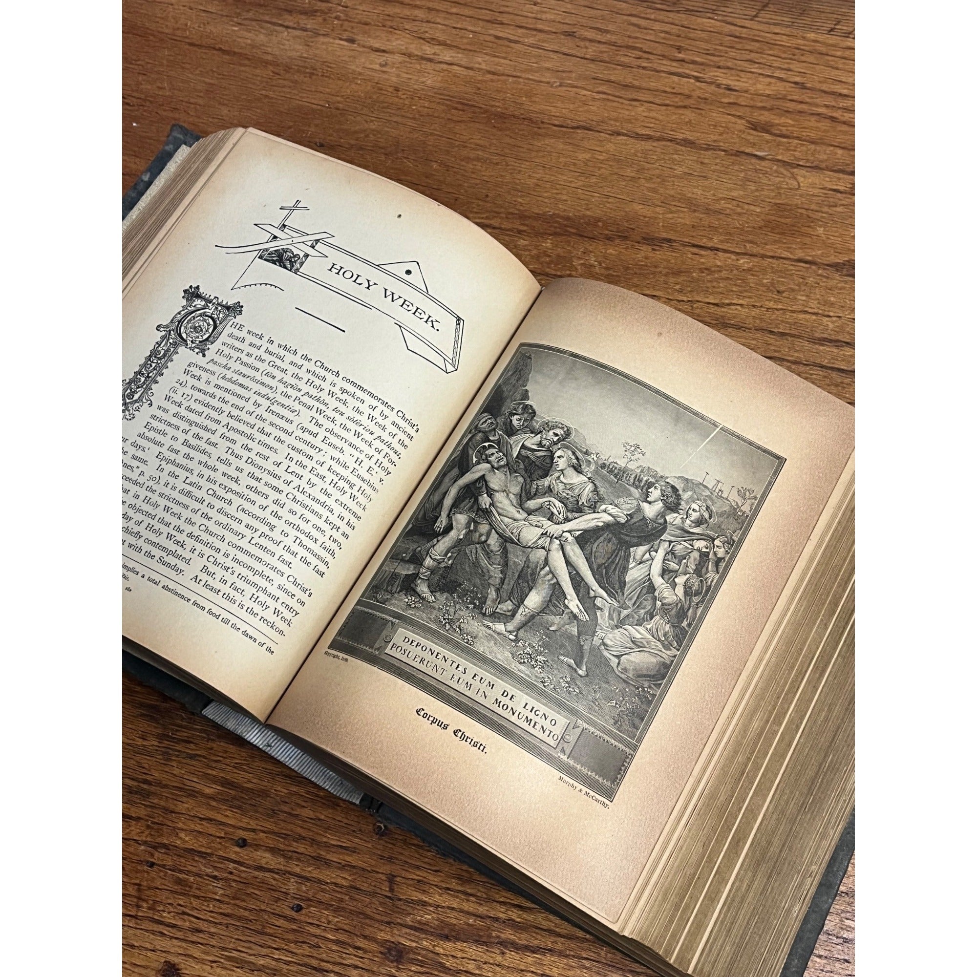 Antique 1895 Catholic Miscellany book New York Murphy & McCarthy - Freemasonry