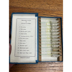 Vintage Tasco Microscope Slides Scientific Homeschool Lot Animals Plants Fibres
