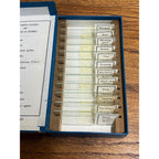 Vintage Tasco Microscope Slides Scientific Homeschool Lot Animals Plants Fibres