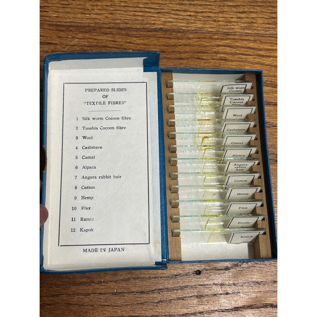 Vintage Tasco Microscope Slides Scientific Homeschool Lot Animals Plants Fibres