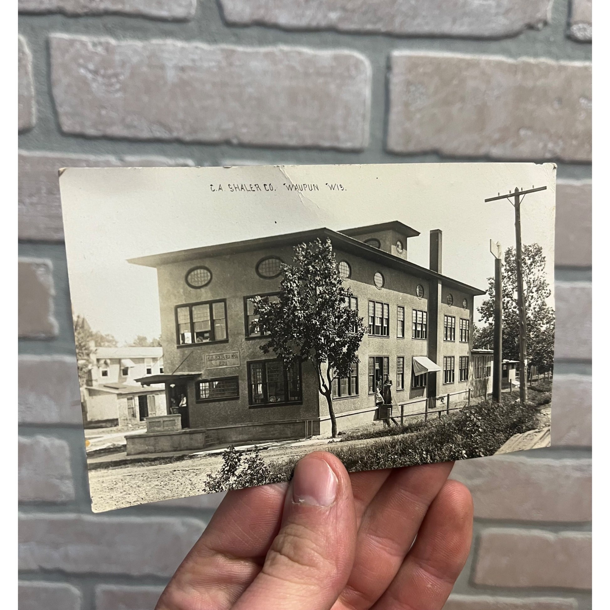 Vintage Shaler Company Waupun Wisconsin Wis WI RPPC Postcard Vulcanizers Factory