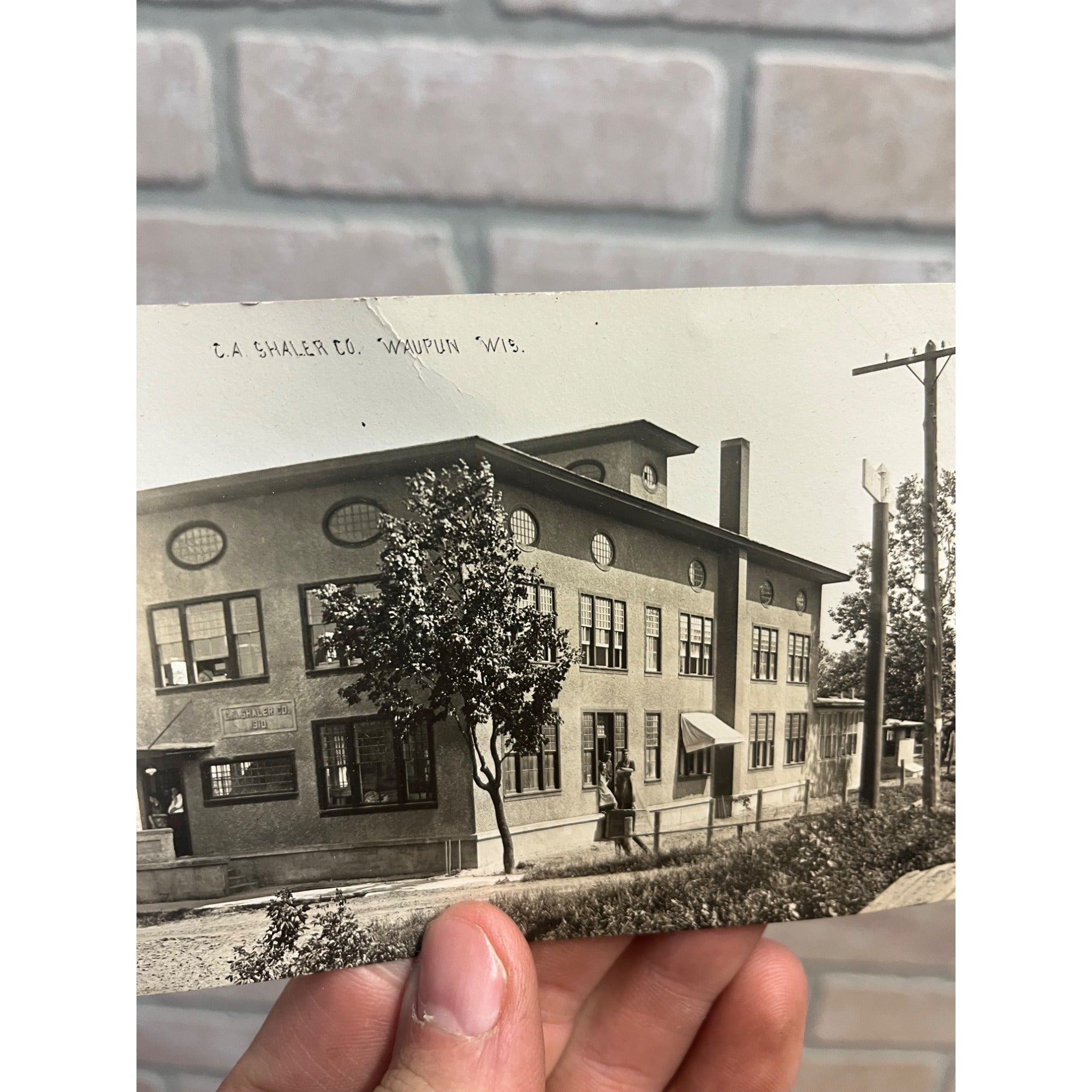 Vintage Shaler Company Waupun Wisconsin Wis WI RPPC Postcard Vulcanizers Factory