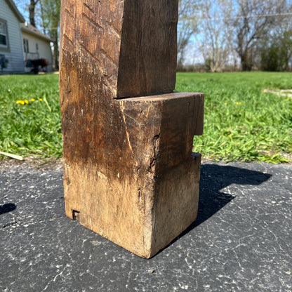 Antique 1800s Barn Beam Reclaimed Architectural Salvage Rustic Decor Art