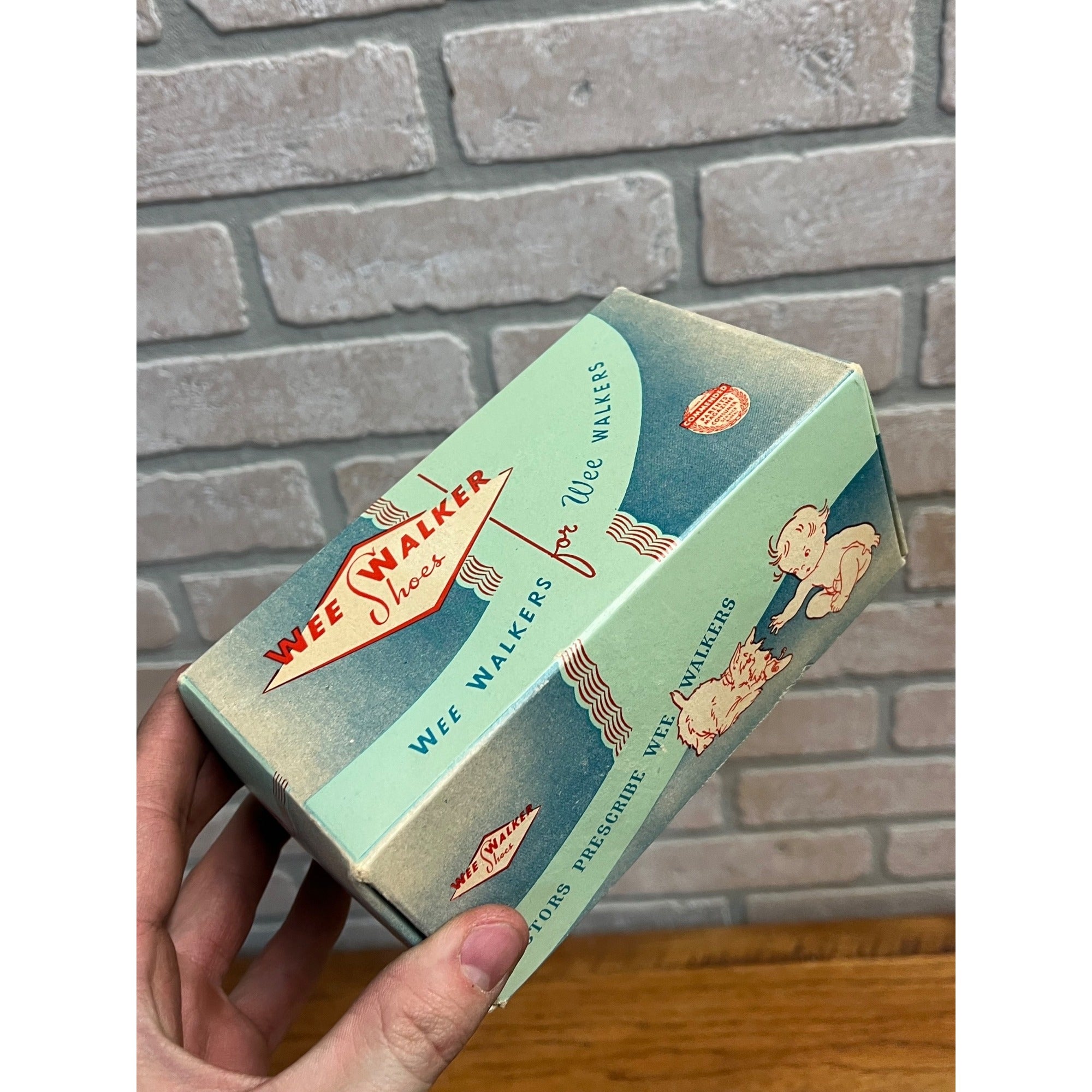 Vintage Wee-Walker Baby Shoes Infant Morgan Shoe Co. Carlyle IL - Original Box
