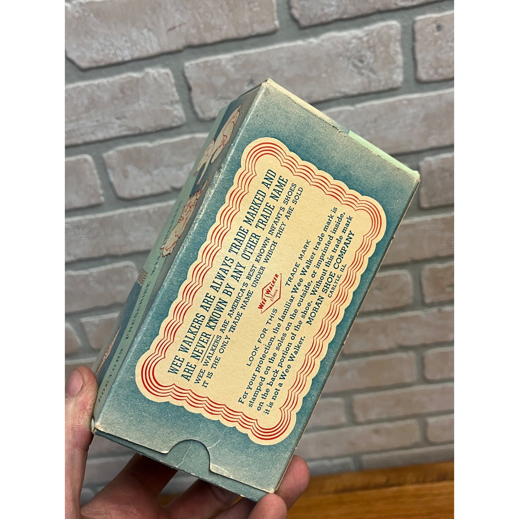 Vintage Wee-Walker Baby Shoes Infant Morgan Shoe Co. Carlyle IL - Original Box