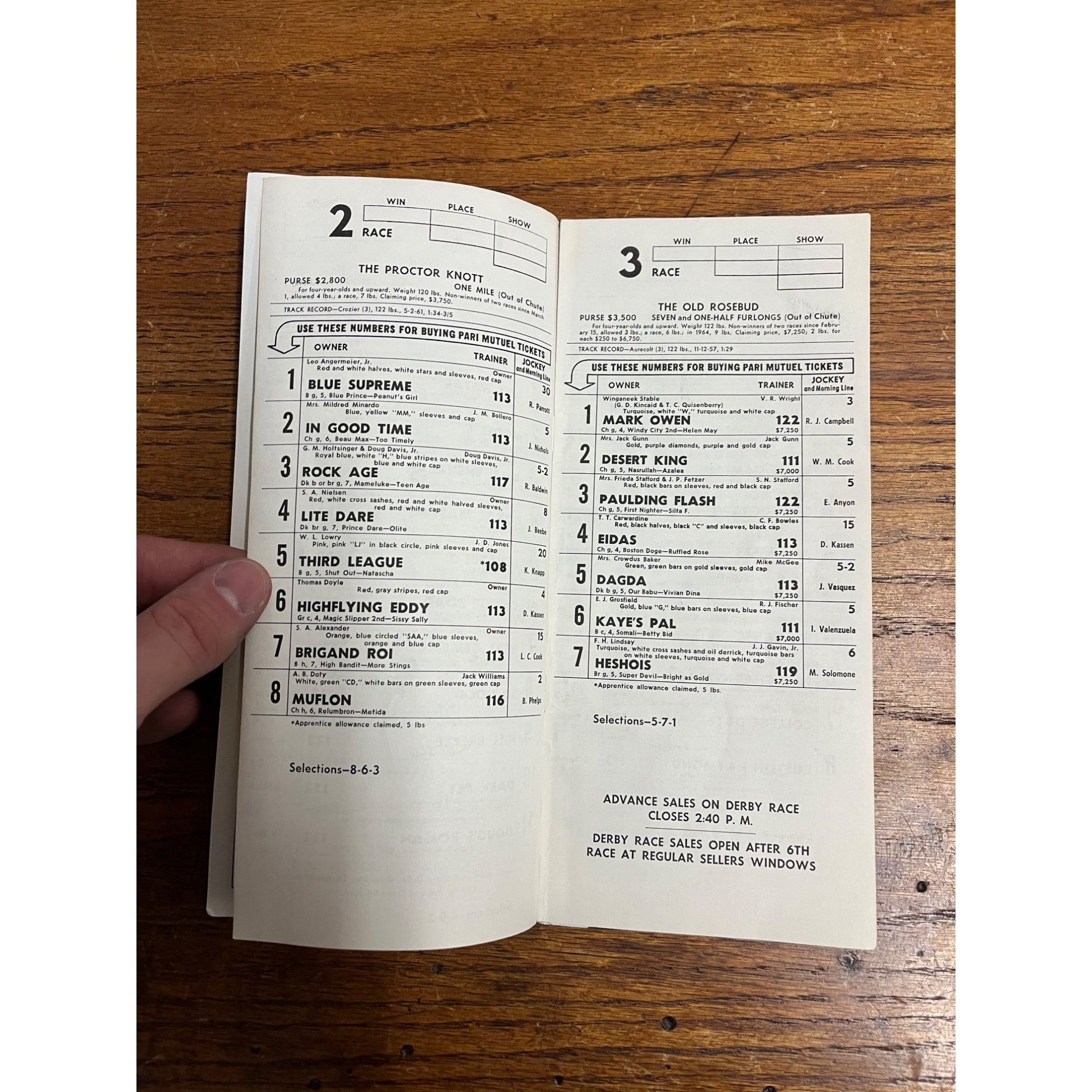 Vintage 1964-- Official Churchill Downs Program--90th Kentucky Derby