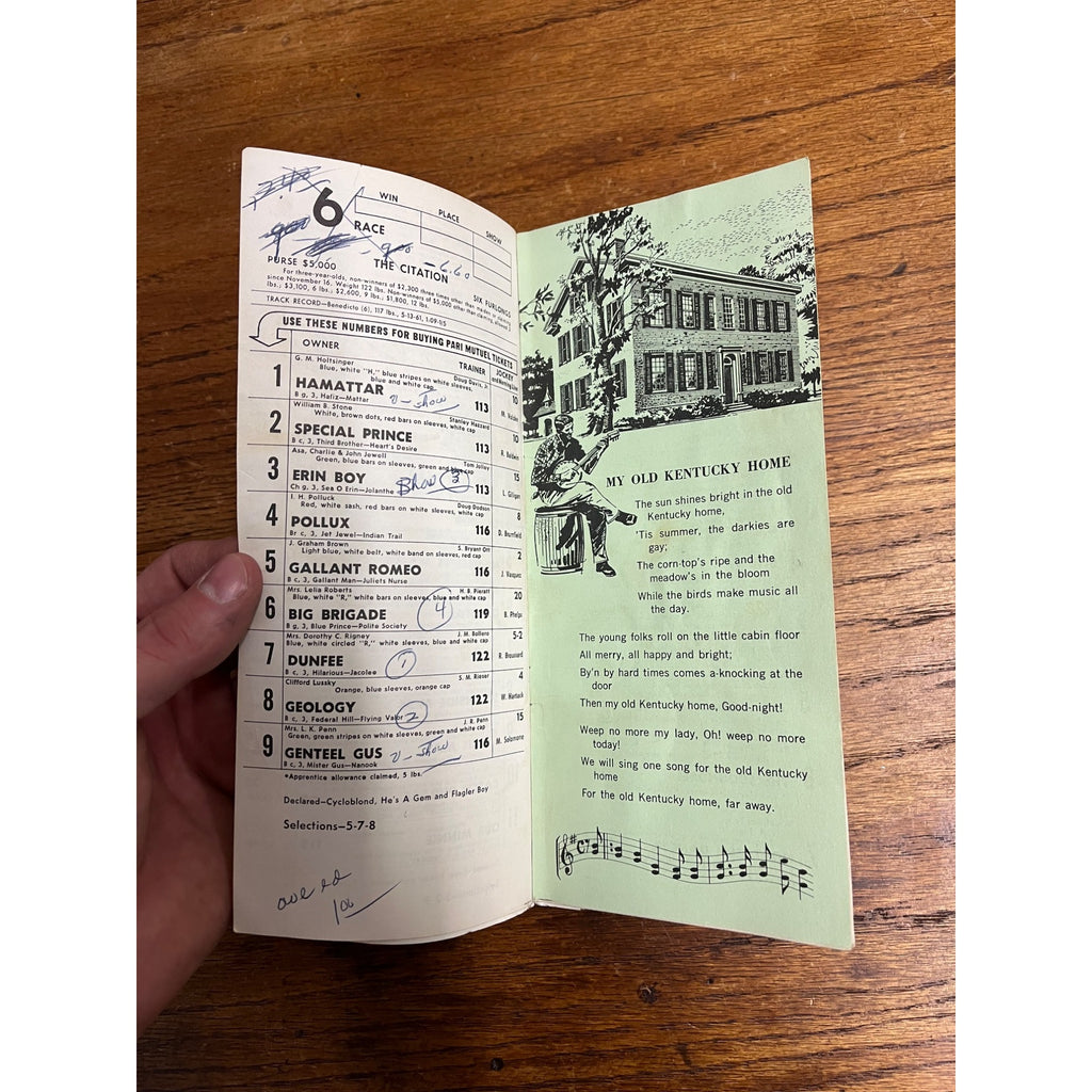 Vintage 1964-- Official Churchill Downs Program--90th Kentucky Derby