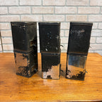 Lot of (6) 1900s Apothecary Seed Phenix Herb Can Druggist Storage Metal Bins Empty