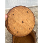 Antique Primitive 19th c. Wooden Firkin Sugar Bucket Farmhouse AAFA Orig. Paint